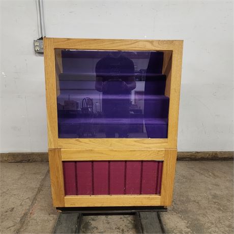 Wood Showcase (glass broke) 30x22x44