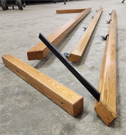 Retro Oak Banister Rails - 138" x 32  -  3"x4