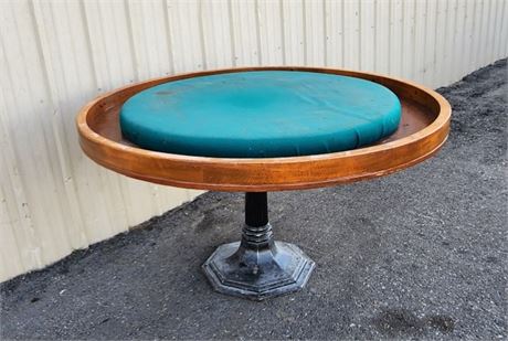 Vintage Round Card Table w/ Metal Base - 51" Diameter x 30"⬆️