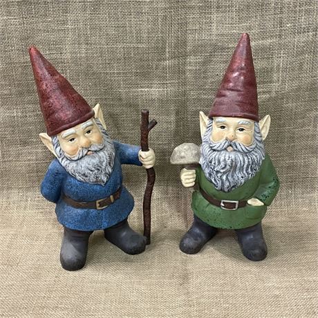 Pair of Garden Gnome Statues - 14"⬆️