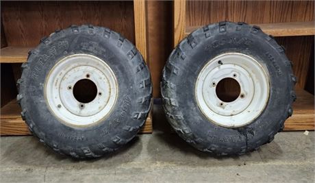 2  Kawasaki  ATV Wheels w/ Tires - AT24 x 8-11