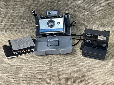 Vintage Polaroid Camera Pair