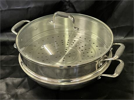 Stainless Steamer/Boiler w/ Lid - 13" Diameter