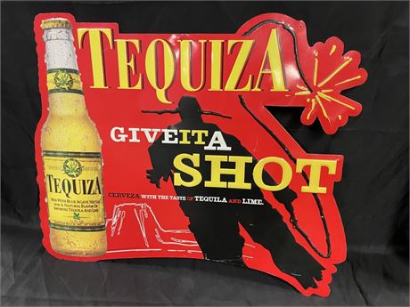 Vintage Metal Tequiza Sign - 28x24