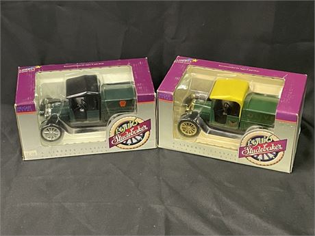 NIB Studebaker Die Cast Coin Bank Pair