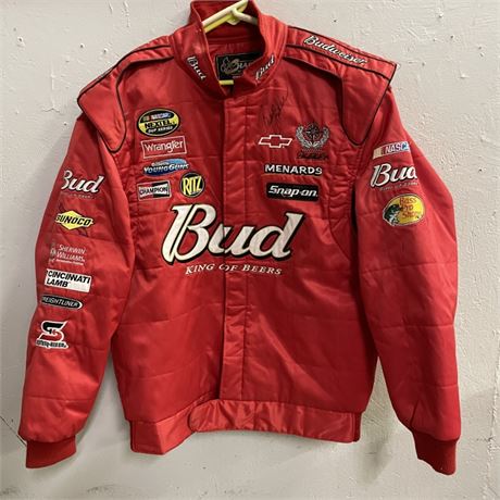 Vintage Nascar Driver Coat Signed By Buddy Baker-Sz Large