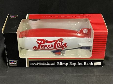 NIB Collectible Pepsi Blimp Replica Coin Bank