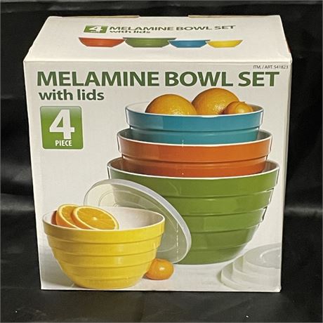 NIB Melamine Bowl Set