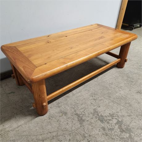 Log Cabin Style Coffee Table - 48x24x17