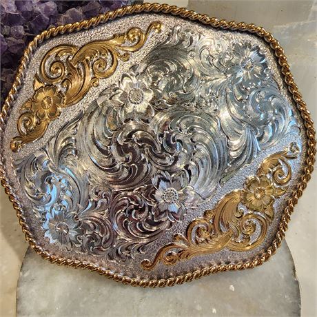 Sterling Plated MT Silvers Smiths Belt Buckle