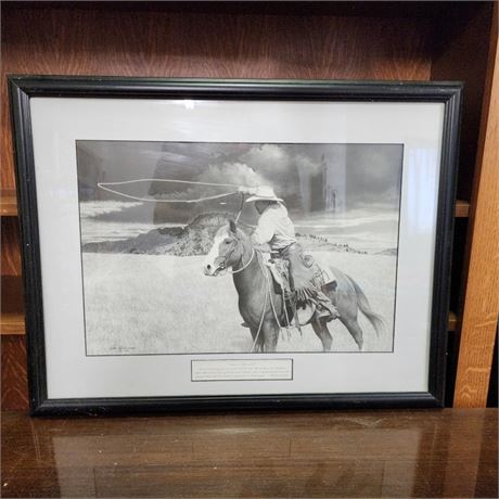 "Aimin' to Take Hold" Framed Lyle Trimmer Print - 26x20