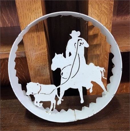 Western Metal Wall Decor - 10" Diameter