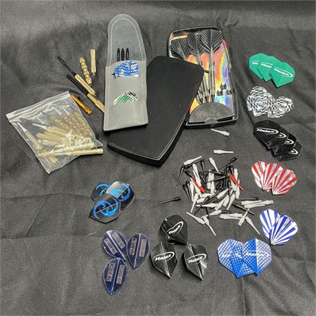 Assorted Electronic Dart Set w/ Tips/Flights/Bodies