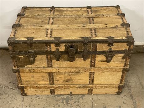 Antique Wood Trunk - 35x21x25