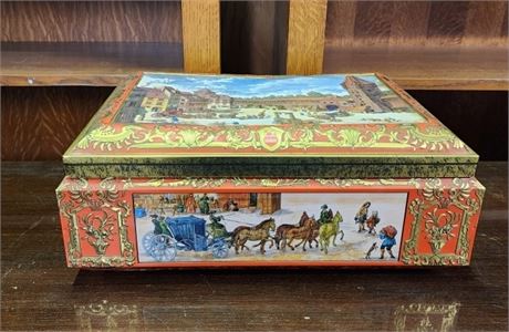 Large Vintage Schmidt Gingerbread Tin - 16x11x7