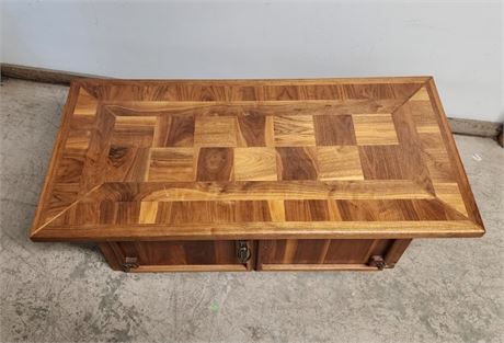 Handmade Marquetery Coffee Table - Excellent Craftsmanship - 48x24x18