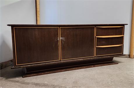 Vintage Mid Century Side Board/Buffet/Media Cabinet w/ Drawers - 82x21x31