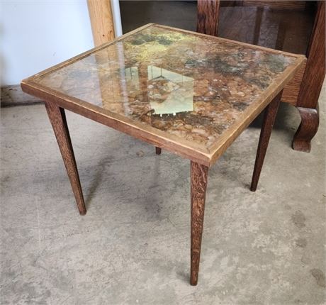 Small Vintage Accent Table - 16x16x15