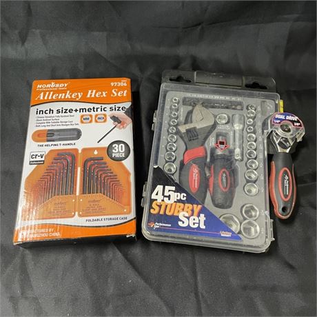 Hex Key & 45pc. Wrench/Ratchet Set