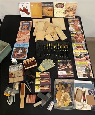 Wood Working Tool Kits & 'How To' Books for Wood Carving