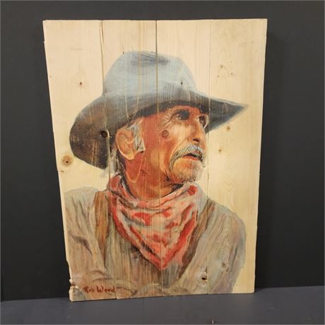 MT Artist-Robert Duvall on Wood Repro Wall Hanger - 13x18