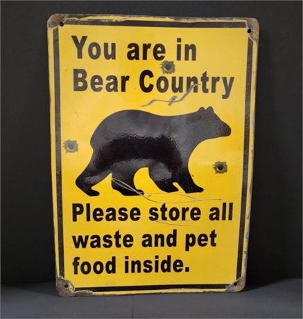 MT Artist Metal Bear Country Repro Sign - 12x17