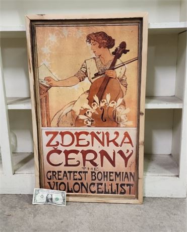 MT Artist Framed Violin Repro Wall Hanger - 19x31