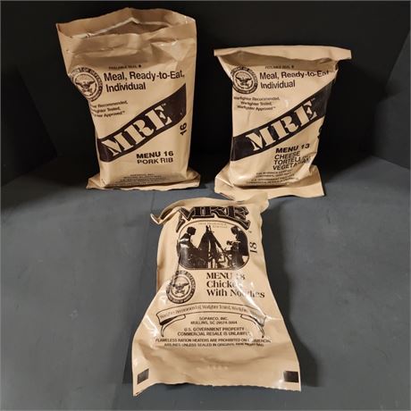 Freeze Dried Ready to Eat Meal Packs