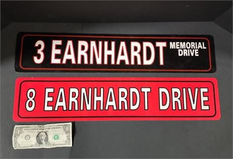 Plastic Man Cave Earnhardt Jr/Sr Wall Hangers 23x4