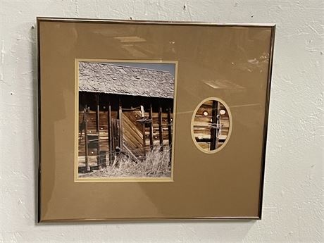 Framed & Matted Barn Photograph - 19x17