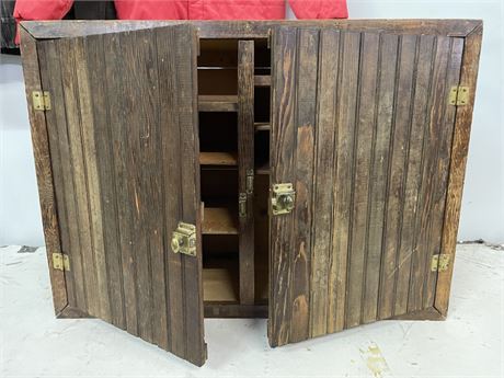 Antique Wood Cabinet - 36x13x26