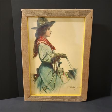 Artist Repro Wood Framed Wall Hanger - 13x21