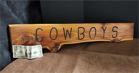 Wood "Cowboys" Wall Hanger - 29x6