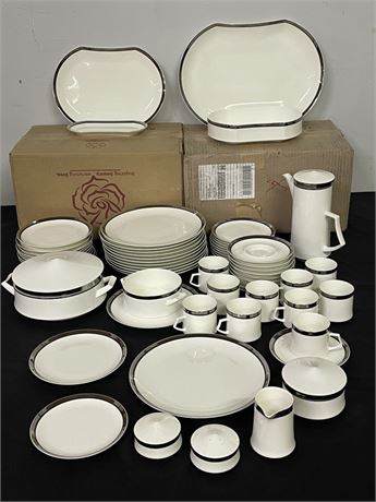 Vintage Mikasa "Solitude A5-166"  Bone China Set - Setting for 10