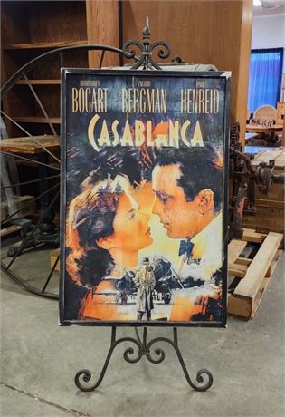 MT Artist Framed Movie Poster Casablanca Repro Easel Board - 24x36