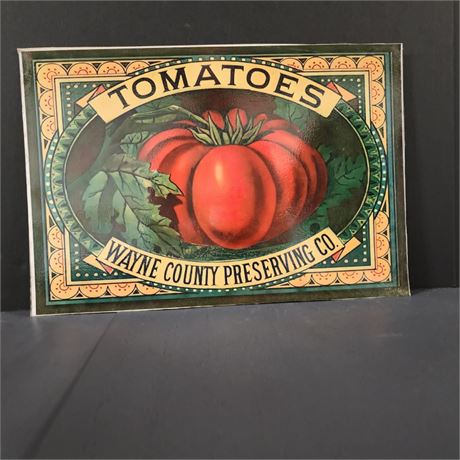 Artist Repro Tomato Sign - 18x12