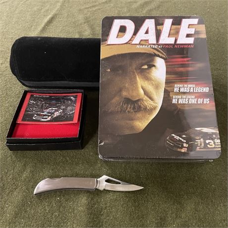 Collectible Dale Earnhardt Pocket Knife & DVD Set