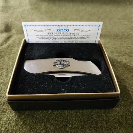 NIB Zippo Harley Davidson Pocket Knife