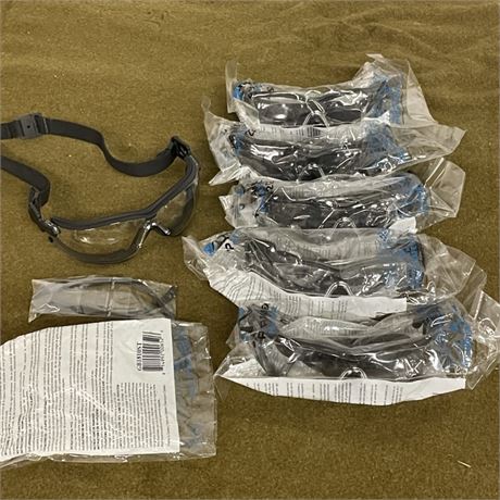Half Dozen Clear Safety Goggles, Convertible to Glasses