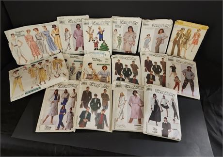 Vintage Simplicity Sewing Patterns, Approx 18 total