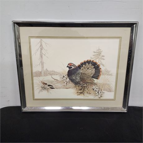 Framed B.P. Co. Partridge Print - 20x16