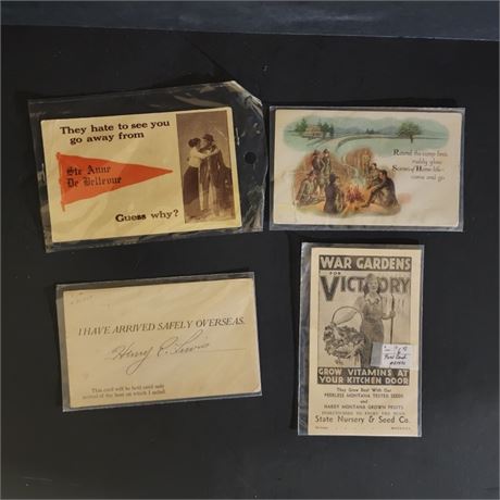 Vintage 1940's Soldier's Post Cards