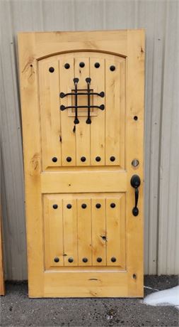 Solid Maple Entry  Door w/ Working Sight Door - 36x79