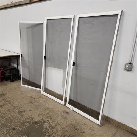 3 Screens for Door or Sliders - Some Damage - 36x79