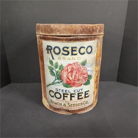 Metal Roseco Coffee Can (Repro by MT Artist)