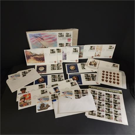 Vintage Coin & Stamp Marine First Day Covers