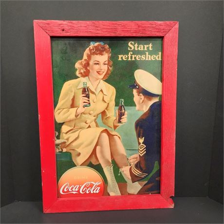 Wood Coca-Cola Sign (Repro by MT Artist)  - 15x20