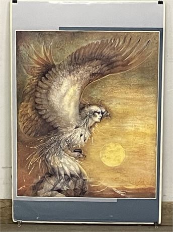 1988 Framed 'Eagle Vision' By Susan Boulet Print - 24x36