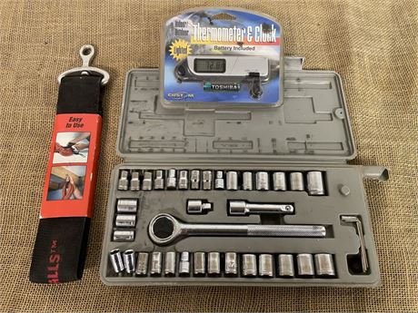 Socket Set/Thermometer Clock/Straps