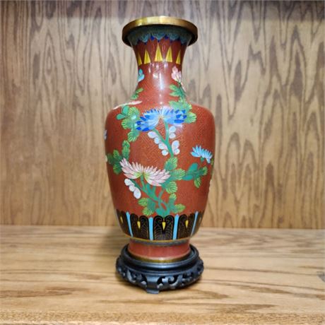 Vintage Cloisonné Vase...4x12